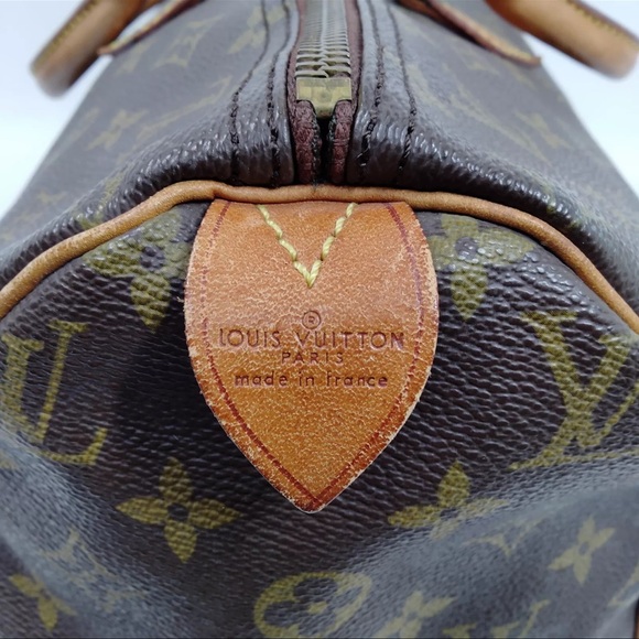 AUTH Louis Vuitton LV Handbag Tote Speedy 40 Brown Monogram - Picture 7 of 9